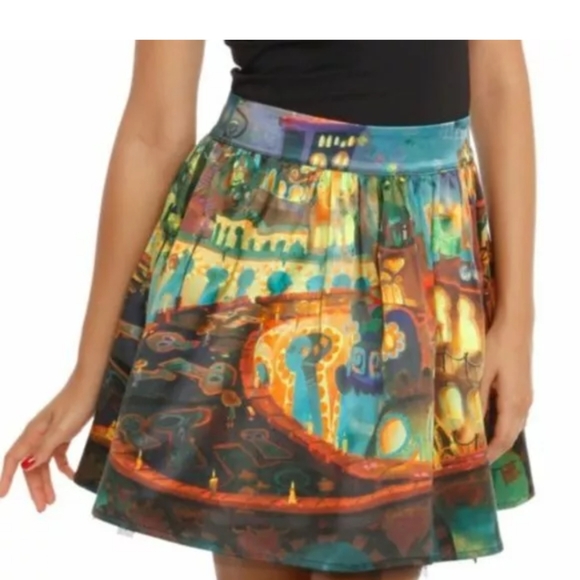 HOT‎ TOPIC Book of Life Skirt Dia de los Muertos Day of the Dead Size Medium - Picture 1 of 10